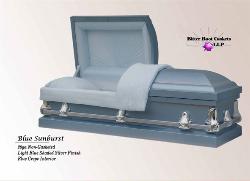Blue Sunburst Casket
