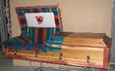 Cedar casket Teal Pendleton Lined