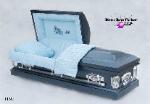 Pretty Blue Casket with Tree Panel