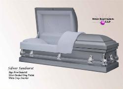 Silver Sunburst Casket