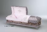 Trapunto Rose Stainless Casket