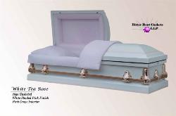 White Tea Rose Casket